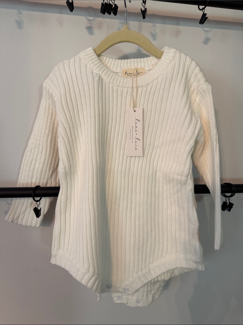 Luna + Luca chunky knit romper